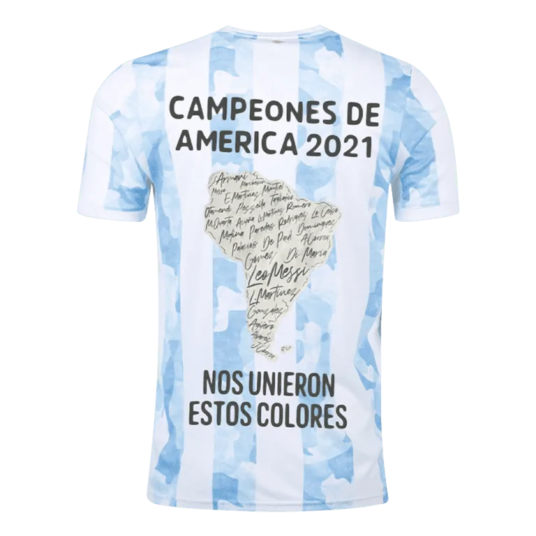 Men's Replica Argentina Home Copa America Soccer Jersey Shirt Winner Version 2021 - Best Soccer Jersey - 3