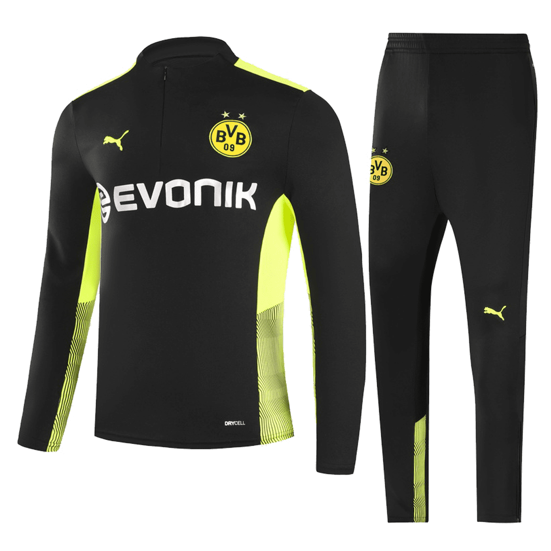 Men’s Borussia Dortmund Zipper Tracksuit Sweat Shirt Kit (Top+Trousers) 2021/22