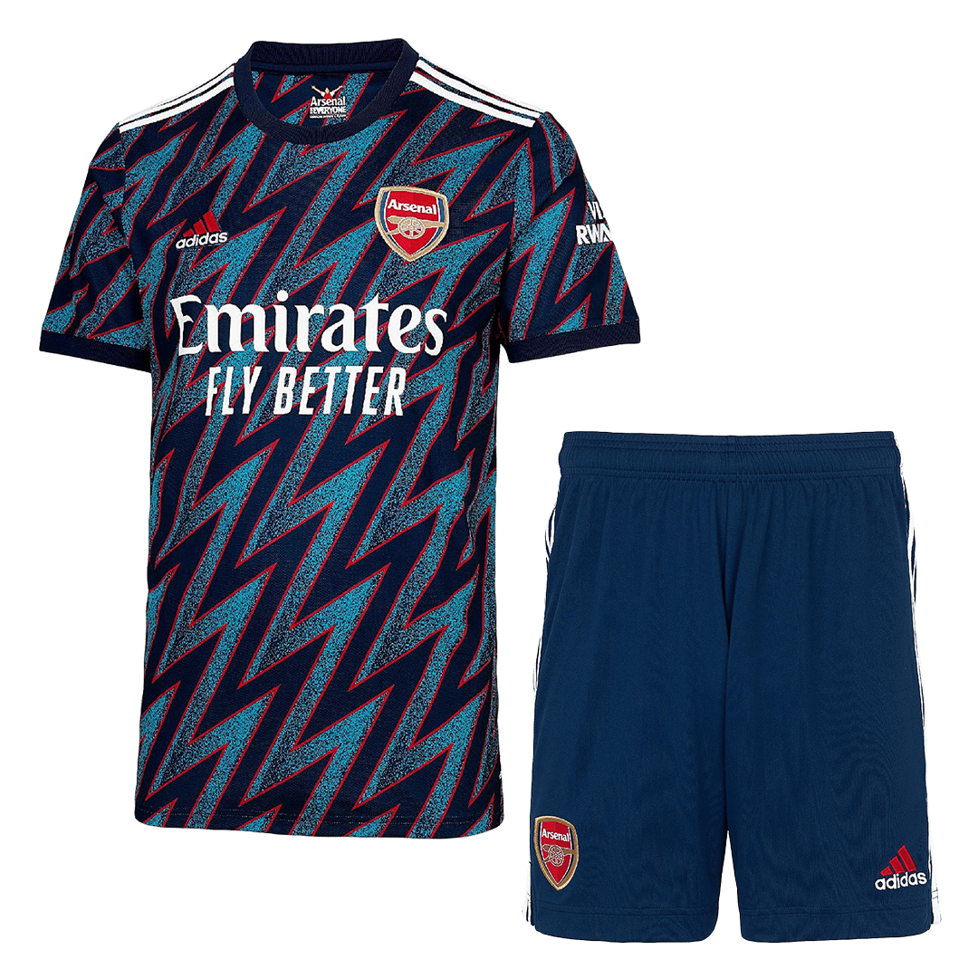Men’s Replica Arsenal Third Away Soccer Jersey Kit (Jersey+Shorts) 2021/22