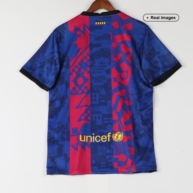 Men's Replica Barcelona Third Away Soccer Jersey Kit (Jersey+Shorts) 2021/22 - Best Soccer Jersey - 11