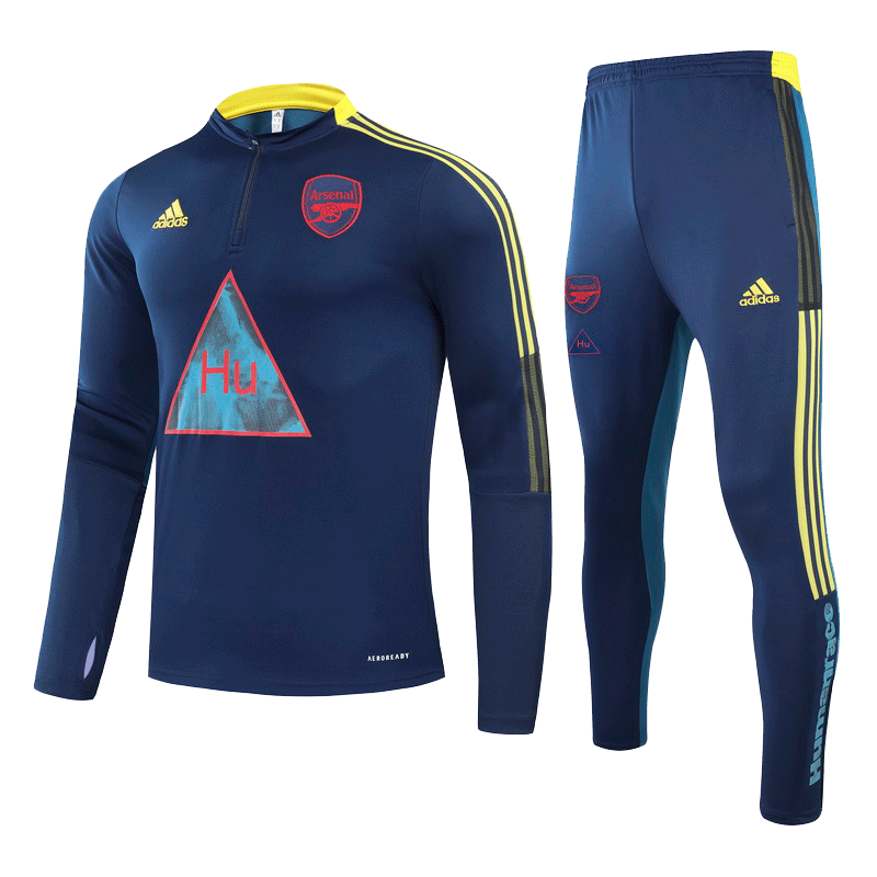 Men’s Arsenal Human Race Zipper Tracksuit Sweat Shirt Kit (Top+Trousers)
