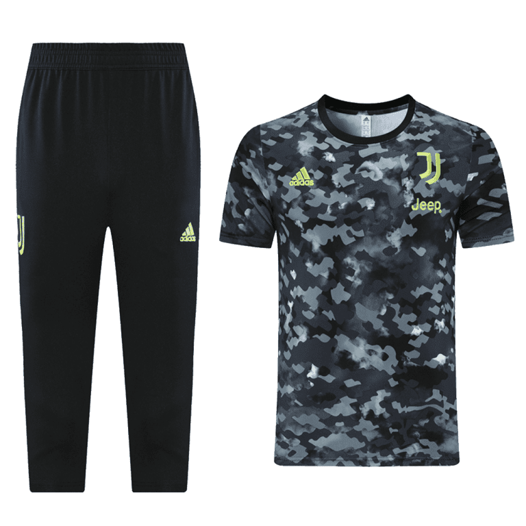 Men's Juventus Soccer Training Kit (Top+3/4Pants) 2021/22 - Best Soccer Jersey - 1