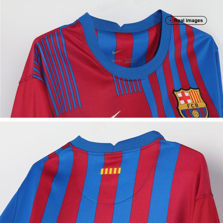 Men's Replica Barcelona Home Soccer Jersey Whole Kit (Jersey+Shorts+Socks) 2021/22 - Best Soccer Jersey - 11