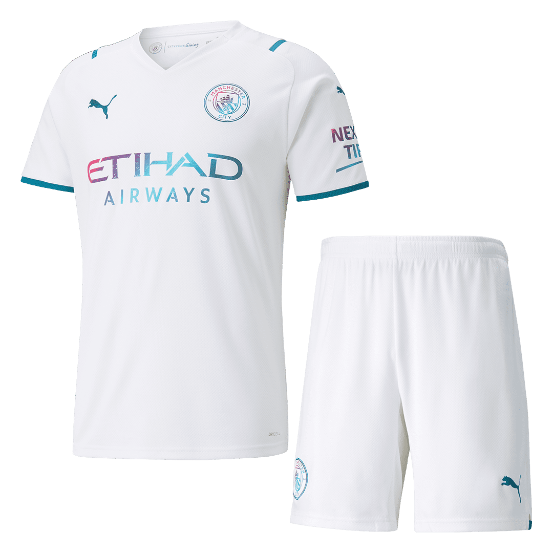 Men’s Replica Manchester City Away Soccer Jersey Kit (Jersey+Shorts) 2021/22