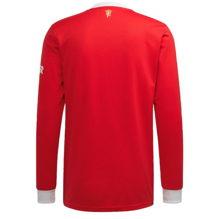 Men's RONALDO #7 Manchester United Home Soccer Long Sleeves Jersey Shirt 2021/22 - Best Soccer Jersey - 3