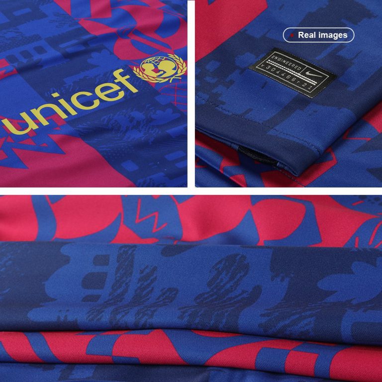 Men's Replica Barcelona Third Away Soccer Jersey Kit (Jersey+Shorts) 2021/22 - Best Soccer Jersey - 9