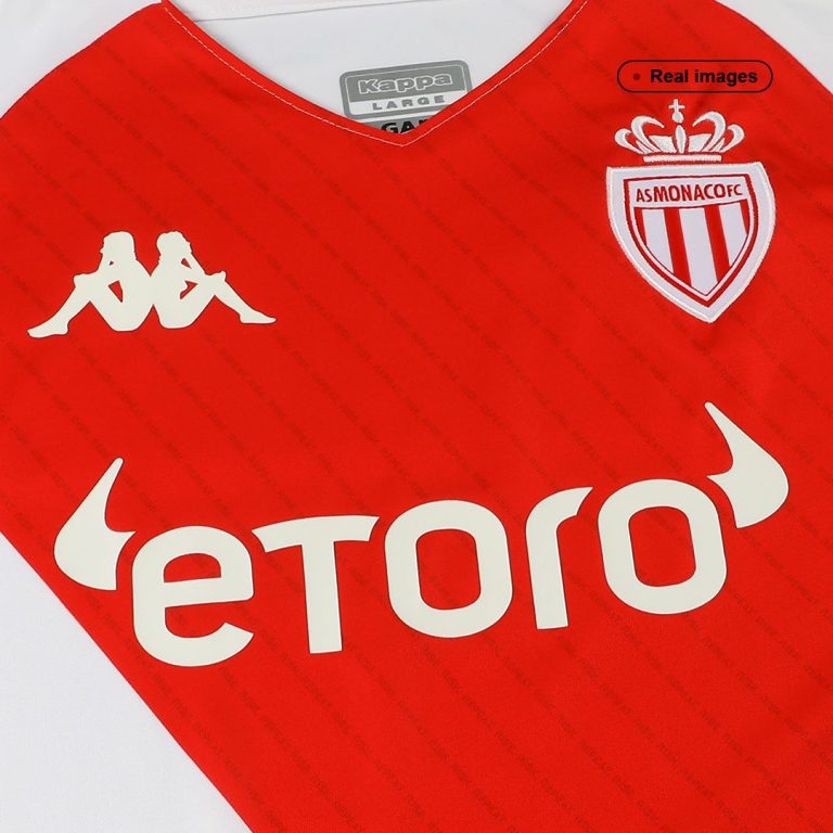 Men's Replica AS Monaco FC Home Soccer Jersey Shirt 2022/23 - Best Soccer Jersey - 6
