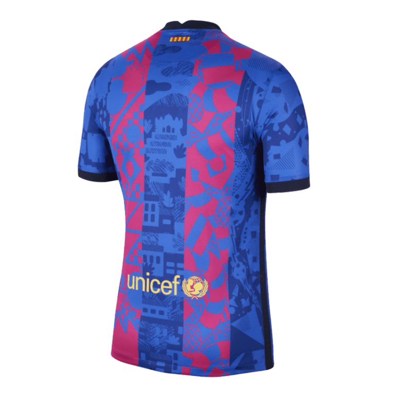 Men's Replica Barcelona Third Away Soccer Jersey Whole Kit (Jersey+Shorts+Socks) 2021/22 - Best Soccer Jersey - 3