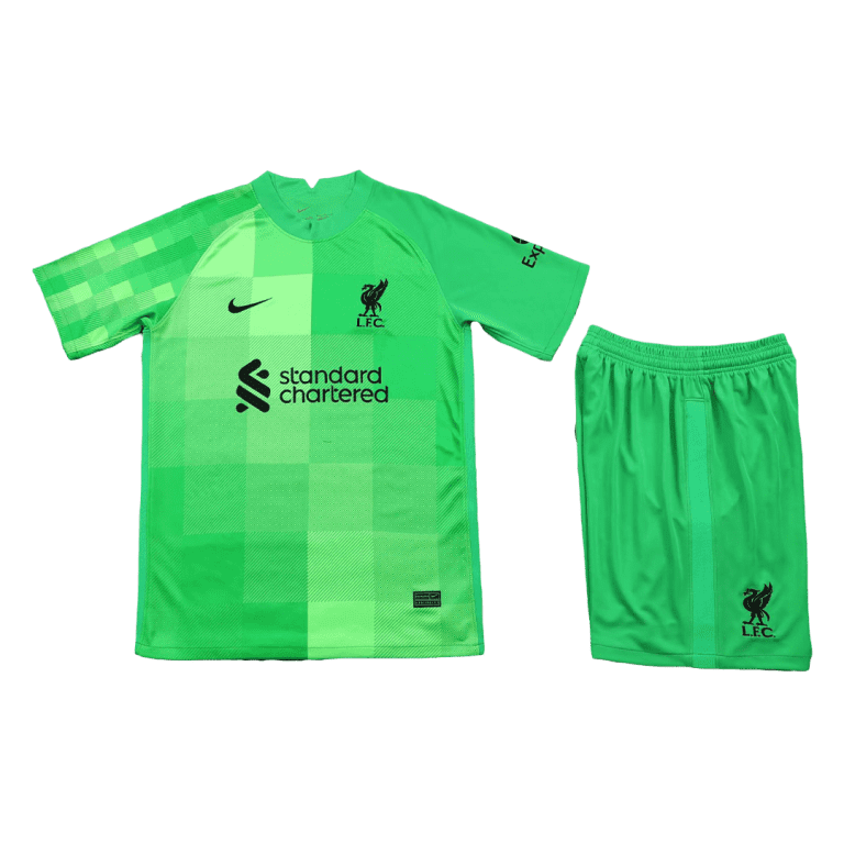 Kids Liverpool Goalkeeper Soccer Jersey Whole Kit (Jersey+Shorts+Socks) 2021/22 - Best Soccer Jersey - 4