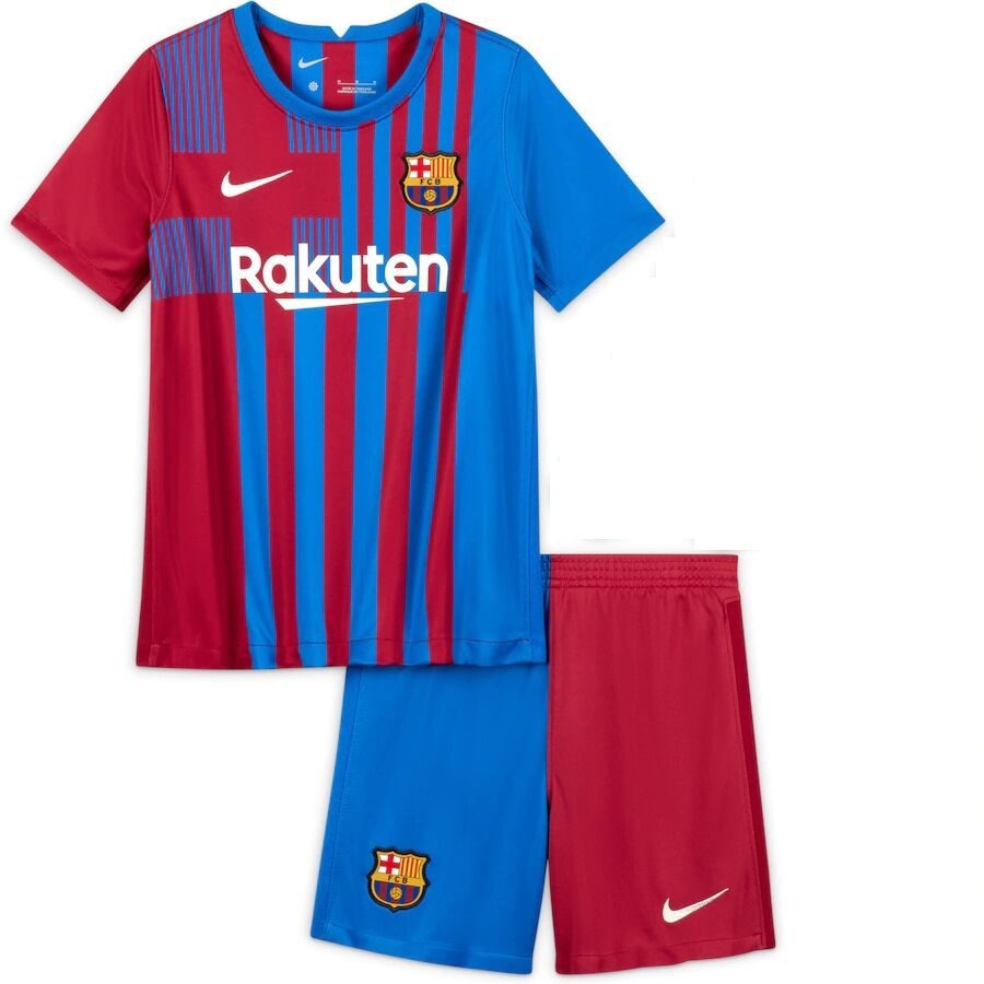 Kids Barcelona Home Soccer Jersey Kit (Jersey+Shorts) 2021/22