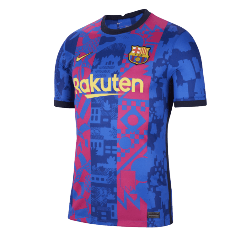 Men's Replica Barcelona Third Away Soccer Jersey Kit (Jersey+Shorts) 2021/22 - Best Soccer Jersey - 2