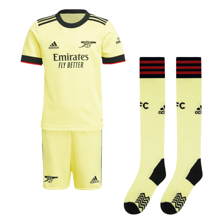 Men's Replica Arsenal Away Soccer Jersey Whole Kit (Jersey+Shorts+Socks) 2021/22 - Best Soccer Jersey - 1