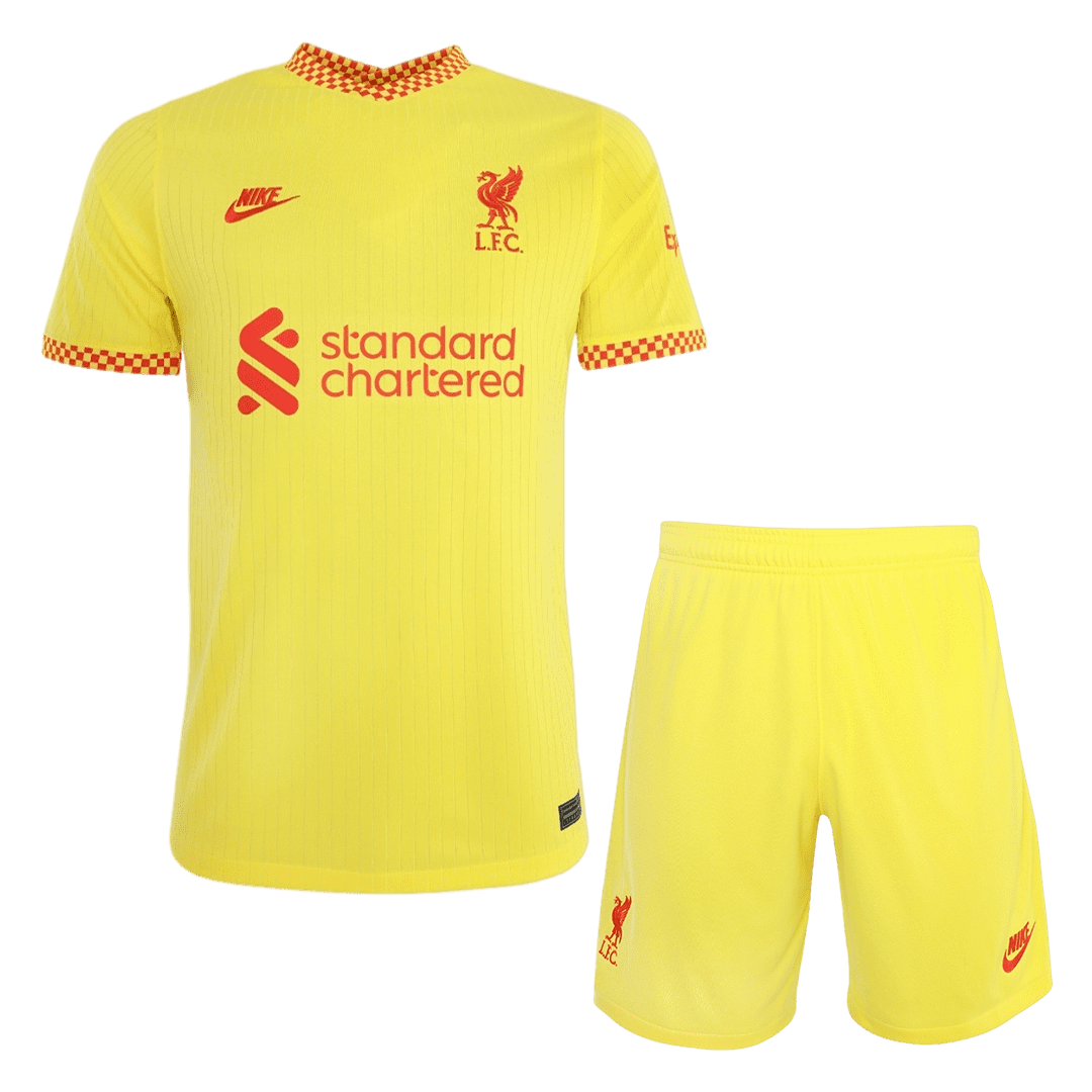 Men’s Replica Liverpool Third Away Soccer Jersey Kit (Jersey+Shorts) 2021/22
