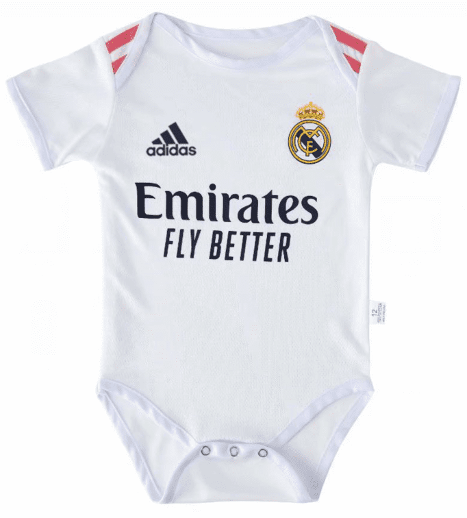 Real Madrid Home Soccer Baby Onesie 2021