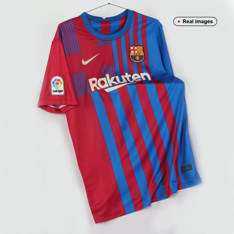 Men's Replica Barcelona Home Soccer Jersey Whole Kit (Jersey+Shorts+Socks) 2021/22 - Best Soccer Jersey - 12