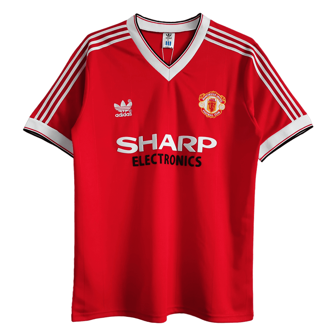 Men’s Retro 1983 Manchester United Home Soccer Jersey Shirt