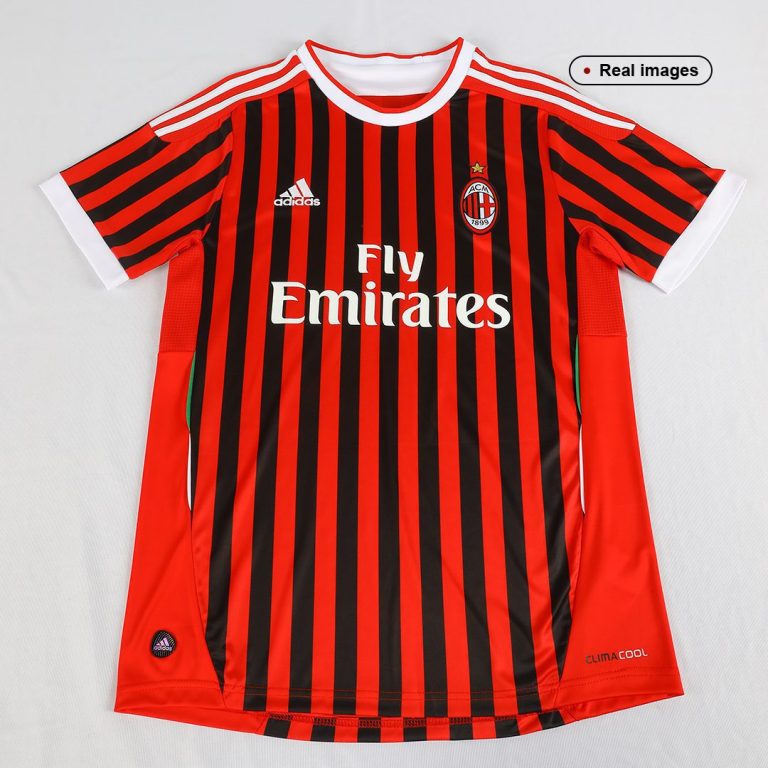 Men's Retro 2011/12 AC Milan Home Soccer Jersey Shirt - Best Soccer Jersey - 9