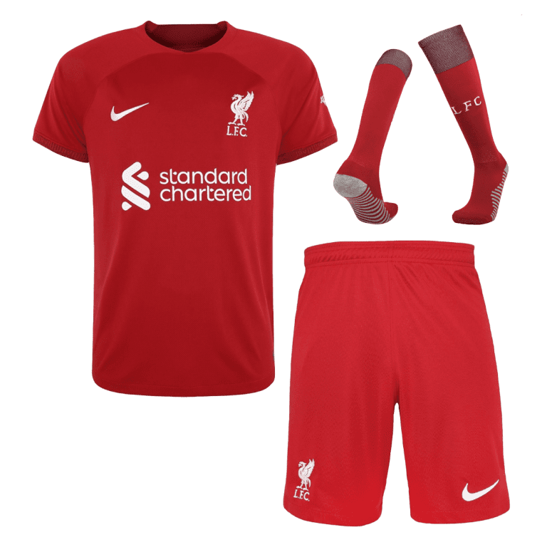 Men's Replica Liverpool Home Soccer Jersey Whole Kit (Jersey+Shorts+Socks) 2022/23 - Best Soccer Jersey - 1