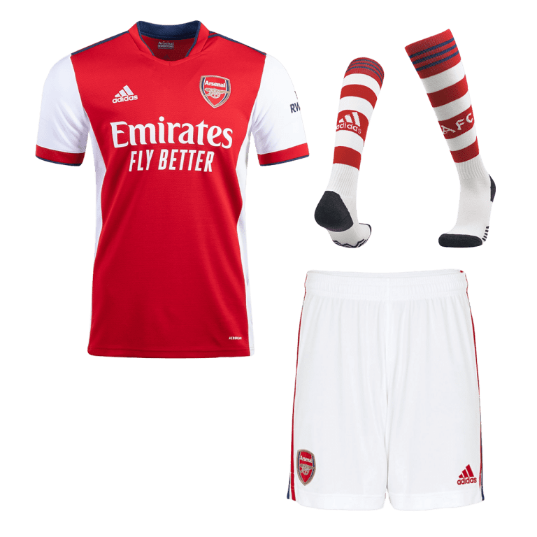 Men's Replica Arsenal Home Soccer Jersey Whole Kit (Jersey+Shorts+Socks) 2021/22 - Best Soccer Jersey - 1