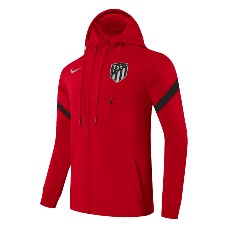 Men's Atletico Madrid Hoodie Training Kit (Jacket+Pants) 2021 - Best Soccer Jersey - 3