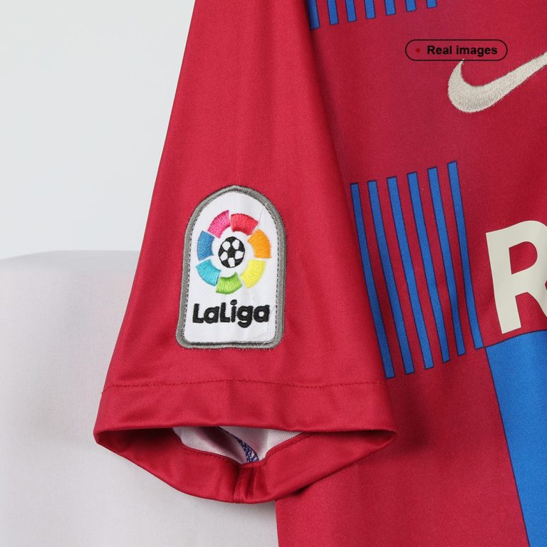 Men's Replica Barcelona Home Soccer Jersey Whole Kit (Jersey+Shorts+Socks) 2021/22 - Best Soccer Jersey - 9