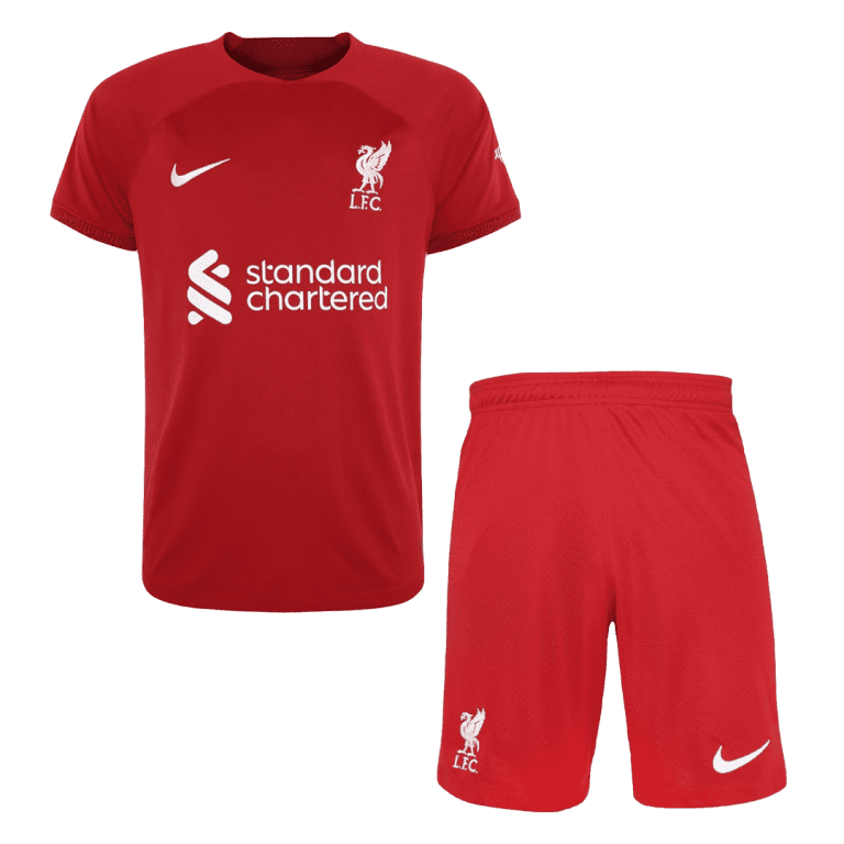 Men's Replica Liverpool Home Soccer Jersey Whole Kit (Jersey+Shorts+Socks) 2022/23 - Best Soccer Jersey - 2