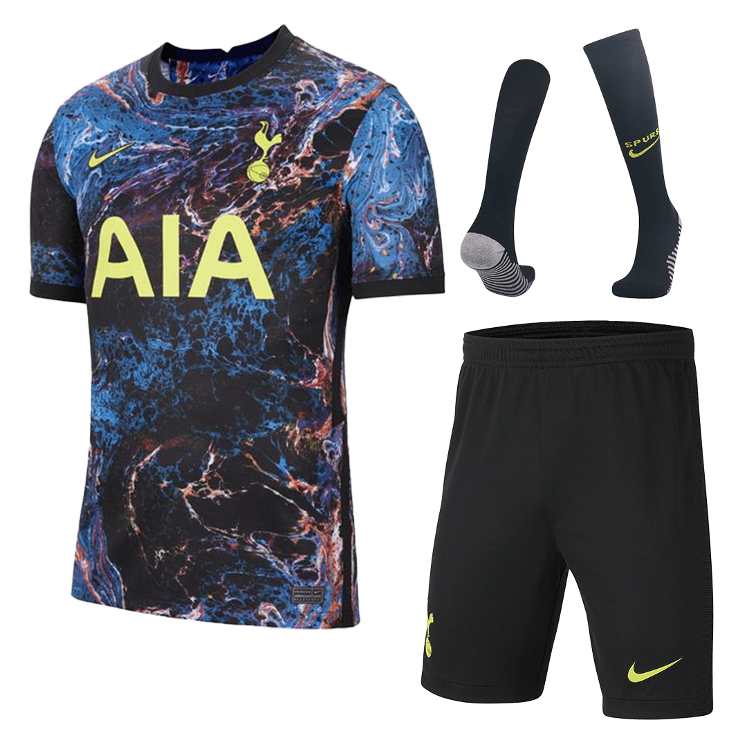 Men’s Replica Tottenham Hotspur Away Soccer Jersey Whole Kit (Jersey+Shorts+Socks) 2021/22