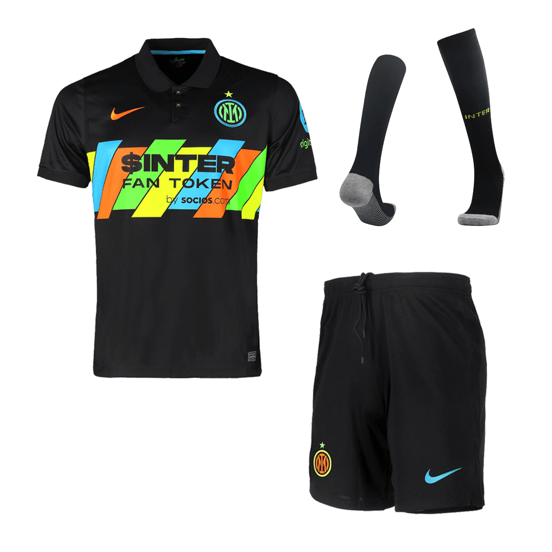 Men’s Replica Inter Milan Third Away Soccer Jersey Whole Kit (Jersey+Shorts+Socks) 2021/22