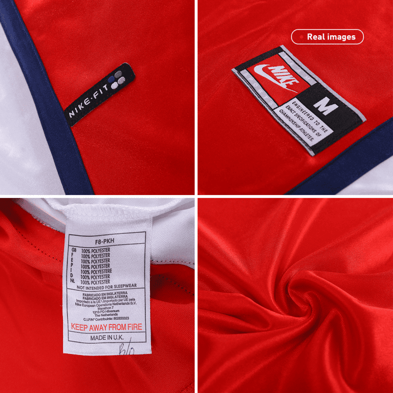 Men's Retro 1998/99 Replica Arsenal Home Long Sleeves Soccer Jersey Shirt - Best Soccer Jersey - 6