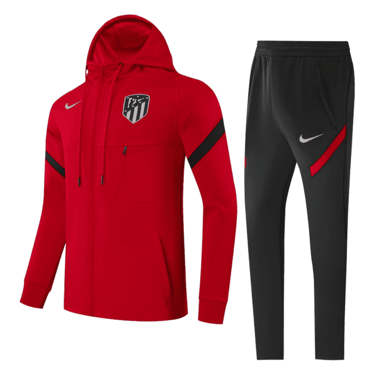 Men's Atletico Madrid Hoodie Training Kit (Jacket+Pants) 2021 - Best Soccer Jersey - 1