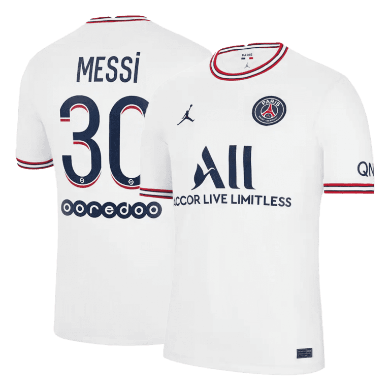 Men's Replica Messi #30 PSG Fourth Away Soccer Jersey Shirt 2021/22 - Best Soccer Jersey - 2