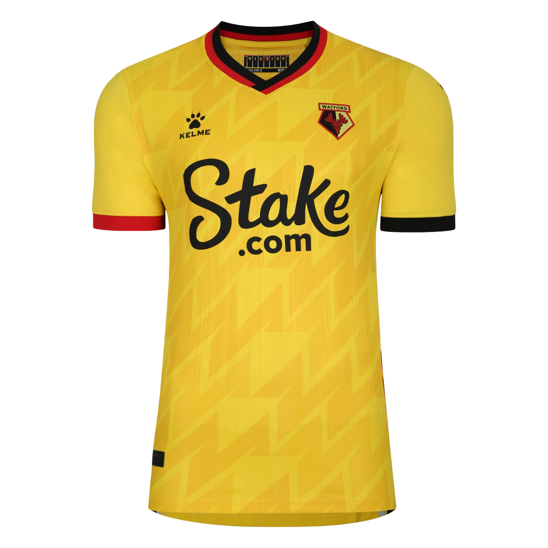 Men's Replica Watford Home Soccer Jersey Shirt 2022/23 - Best Soccer Jersey
