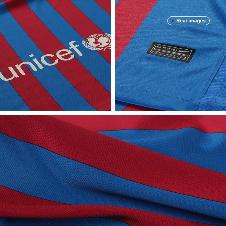 Men's Replica Barcelona Home Long Sleeves Soccer Jersey Shirt 2021/22 - Best Soccer Jersey - 7