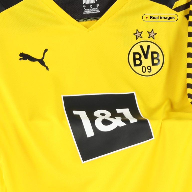 Men's Replica Borussia Dortmund Home Soccer Jersey Whole Kit (Jersey+Shorts+Socks) 2021/22 - Best Soccer Jersey - 5