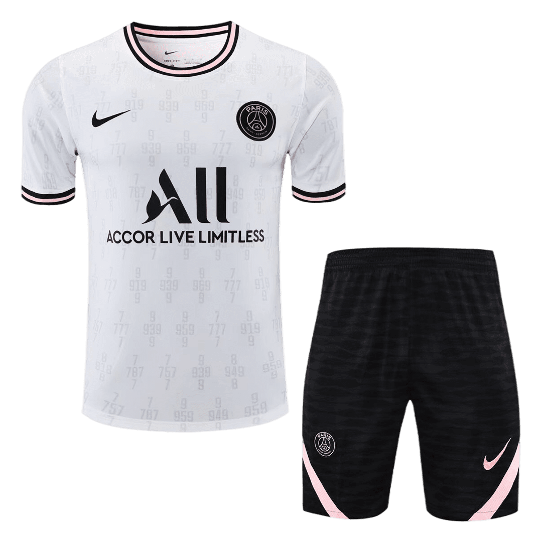 PSG Training Soccer Jersey Kit(Jersey+Shorts) 2021/22 – White