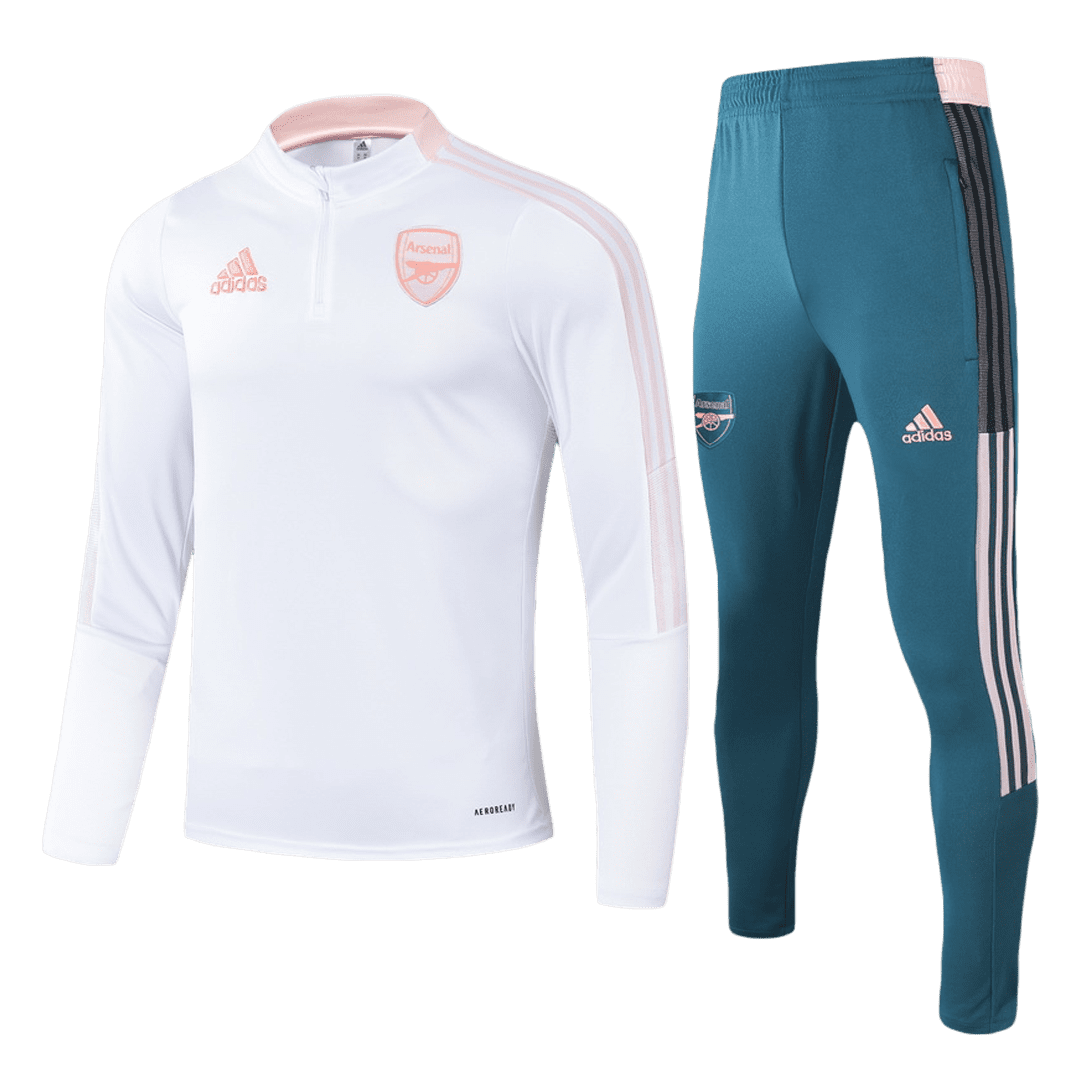 Men’s Arsenal Zipper Tracksuit Sweat Shirt Kit (Top+Trousers) 2021/22