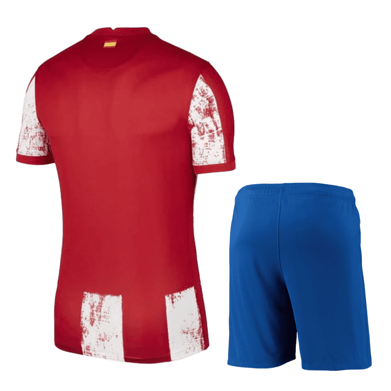 Men's Replica Atletico Madrid Home Soccer Jersey Kit (Jersey+Shorts) 2021/22 - Best Soccer Jersey - 2