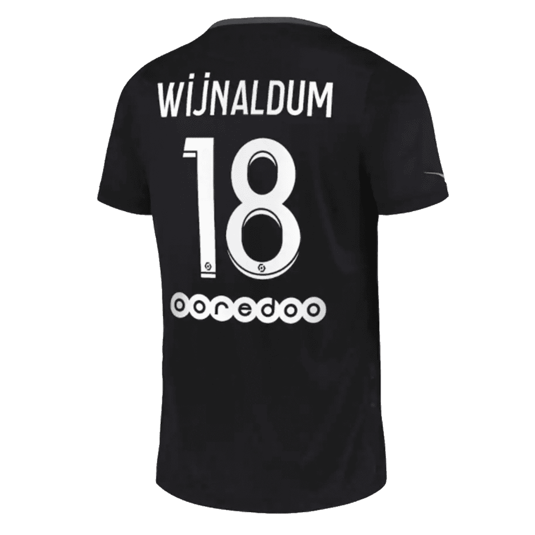 Men’s Replica WiJNALDUM #18 PSG Third Away Soccer Jersey Shirt 2021/22