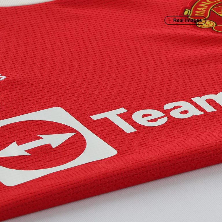 Men's Replica Manchester United Home Long Sleeves Soccer Jersey Shirt 2021/22 - Best Soccer Jersey - 6