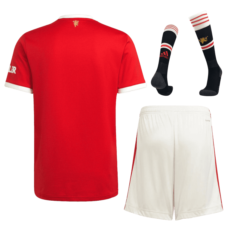 Men's Replica Manchester United Home Soccer Jersey Whole Kit (Jersey+Shorts+Socks) 2021/22 - Best Soccer Jersey - 2