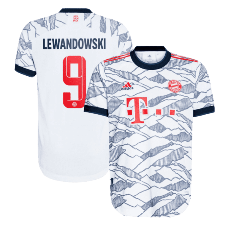 Men's Authentic LEWANDOWSKI #9 Bayern Munich Third Away Soccer Jersey Shirt 2021/22 - Best Soccer Jersey - 2