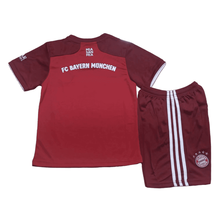 Kids Bayern Munich Home Soccer Jersey Kit (Jersey+Shorts) 2021/22 - Best Soccer Jersey - 3