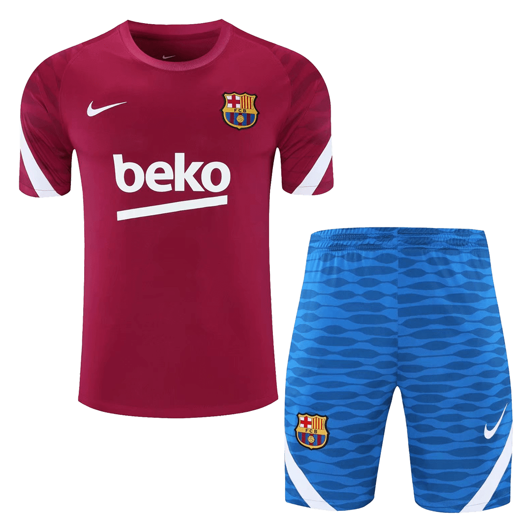 Men’s Barcelona Training Soccer Jersey Kit (Jersey+Shorts) 2021/22