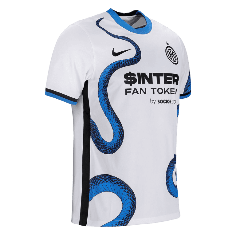 Men's Replica Inter Milan Away Soccer Jersey Whole Kit (Jersey+Shorts+Socks) 2021/22 - Best Soccer Jersey - 4