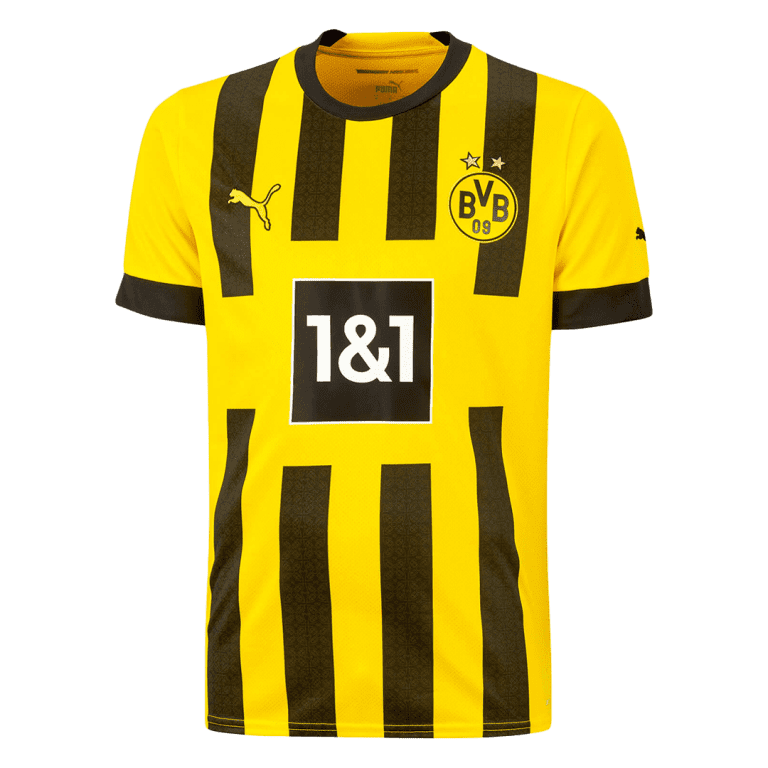 Men's Replica Borussia Dortmund Home Soccer Jersey Whole Kit (Jersey+Shorts+Socks) 2022/23 - Best Soccer Jersey - 3