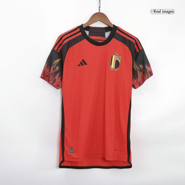Men's Authentic DE BRUYNE #7 Belgium Home Soccer Jersey Shirt 2022 World Cup 2022 - Best Soccer Jersey - 12