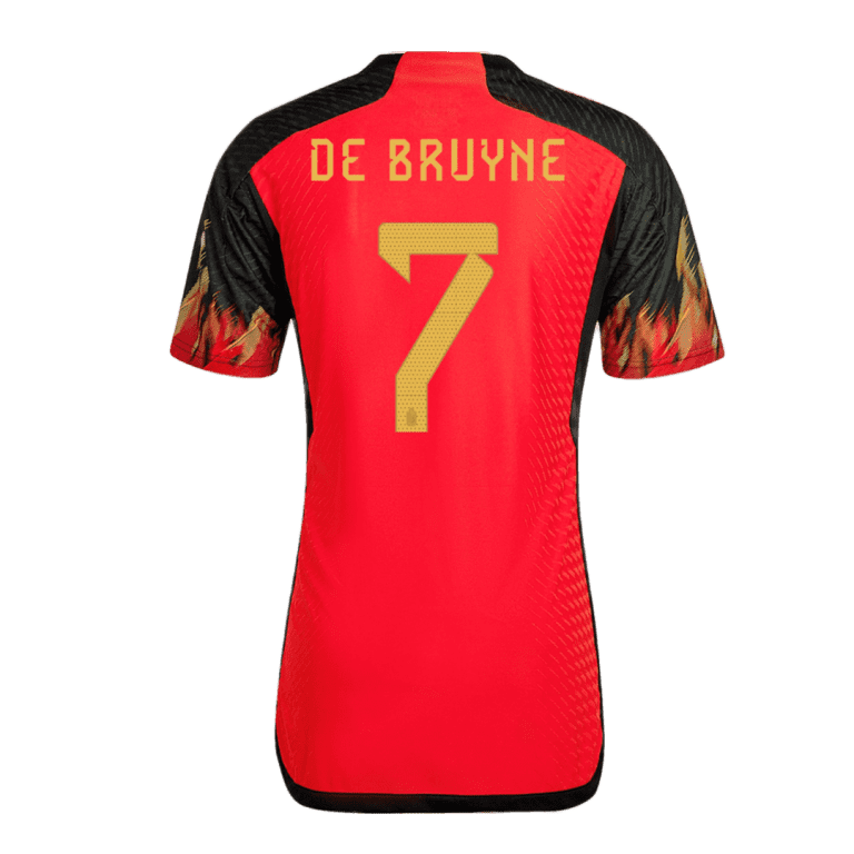 Men's Authentic DE BRUYNE #7 Belgium Home Soccer Jersey Shirt 2022 World Cup 2022 - Best Soccer Jersey - 2