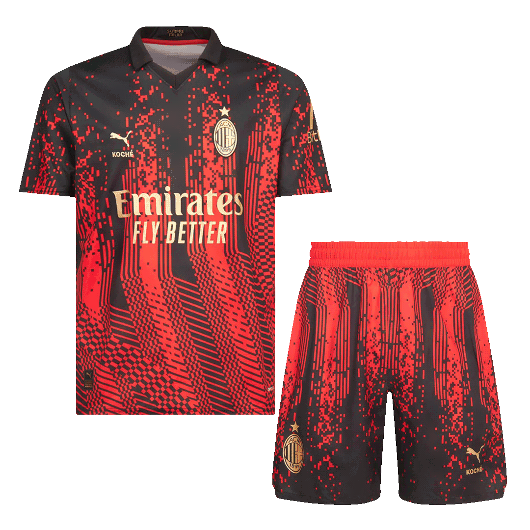 Men’s Replica AC Milan Fourth Away Soccer Jersey Kit (Jersey+Shorts) 2022/23