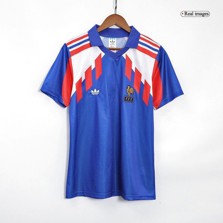 Men's Retro 1990 World Cup France Home Soccer Jersey Shirt - Best Soccer Jersey - 3