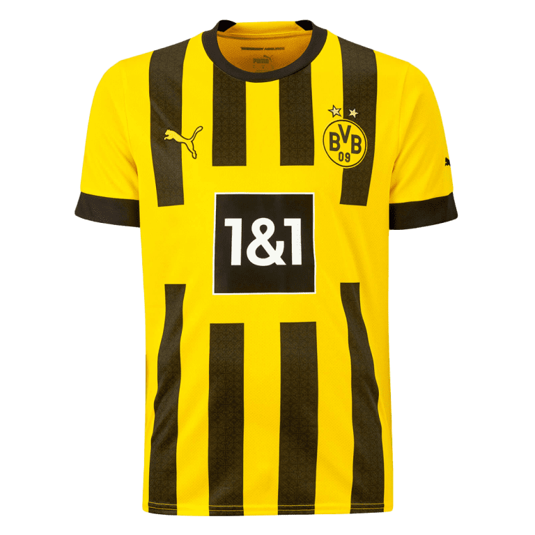 Men's Replica Borussia Dortmund Home Soccer Jersey Whole Kit (Jersey+Shorts+Socks) 2022/23 - Best Soccer Jersey - 4